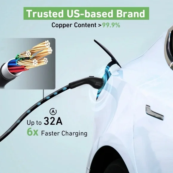 Tera EV Charger Lvl 2 J1772: 32A 240V ETL Certified Dual Use Portable & Wall - Picture 5 of 15